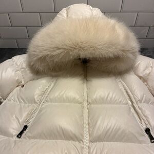 Moncler white puffer jacket